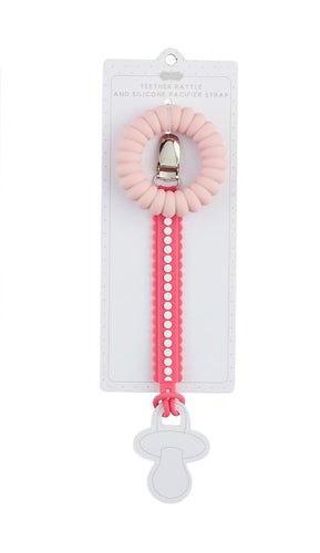 Light Pink Teether & Pacy Strap Set