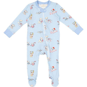 Christmas Pets Baby Boy Zipper Pajama