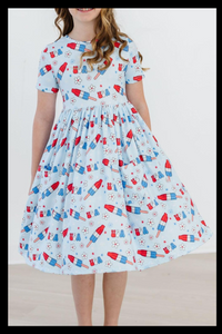 Proudly Patriotic S/S Pocket Twirl Dress