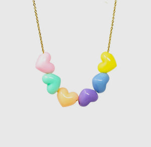 Jumbo Hearts Charm Necklace