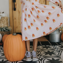 Girls Organic Steph Dress, Candy Corn