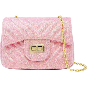 Light Pink Glitter Wave Handbag