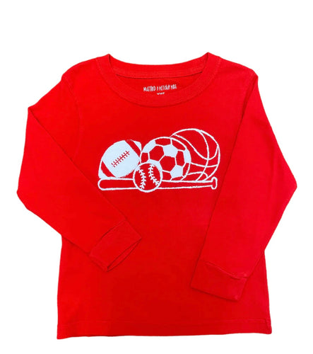 LS Sports T-Shirt on Red