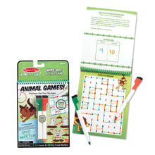 Animal Games Wipe-Off Activity Pad – On the Go Travel Activity