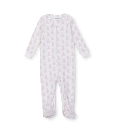 Pink Bunny Tails Parker Zipper Pajama