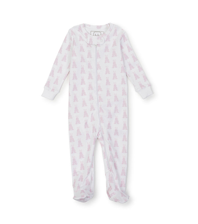 Pink Bunny Tails Parker Zipper Pajama