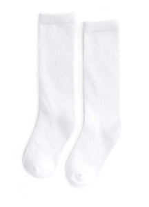 White Fancy Knee High Socks