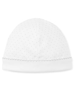 White/Silver New Kissy Dots Print Hat