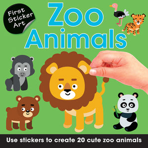 First Sticker Art: Zoo Animals: Use Stickers to Create 20 Cute Animals (Paperback)