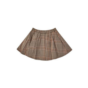 Pleated Mini Skirt Rustic Plaid