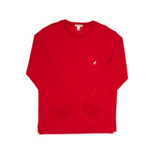 Long Sleeve Carter Crewneck (Men's) Richmond Red with Worth Avenue White Stork