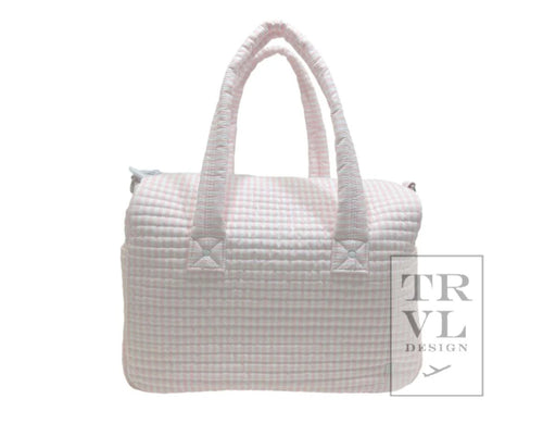 Quilted Stroller Bag Pimlico Pink Stripe