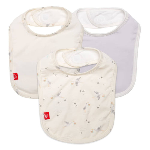 beary special delivery modal magnetic stay dry infant bib 3-pack