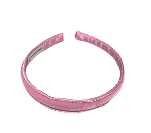 Single Velvet Headband, Baby Pink