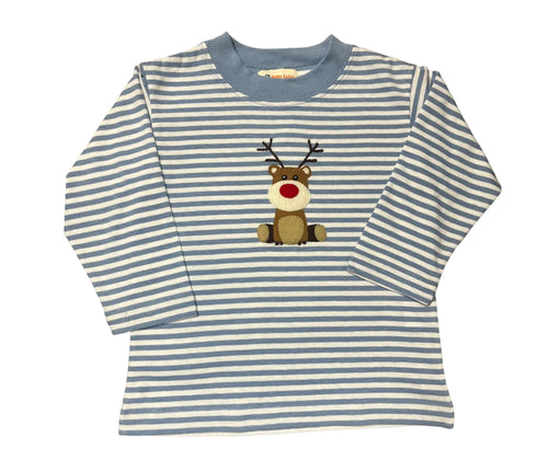 Long Sleeve Shirt Chambray Stripe, Rudolph