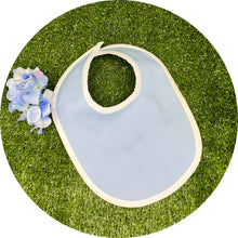 Blue Cotton Pique Baby Bib