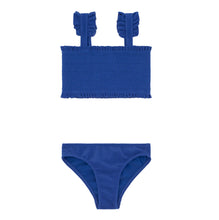 Girls Cove Blue Terry Smocked Bikini