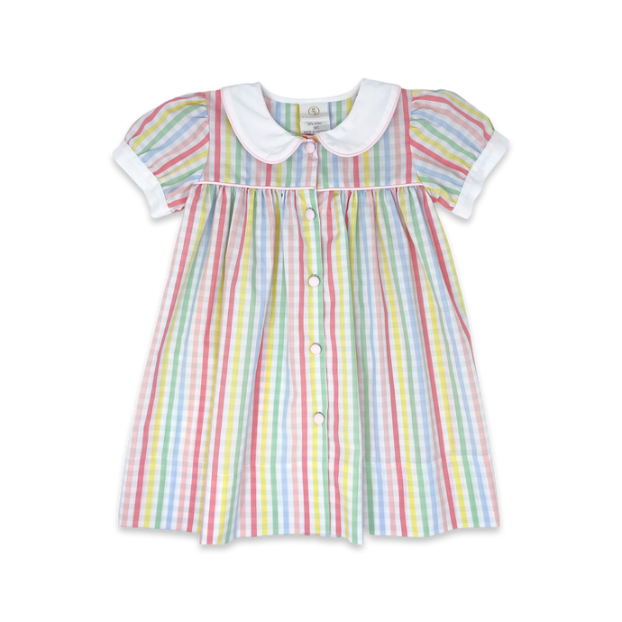 Breccan Dress -Rainbow Stripe