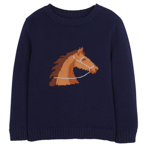 Intarsia Sweater, Boy Horse