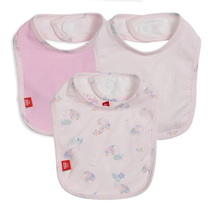 forget me not modal magnetic stay dry infant bib 3-pack
