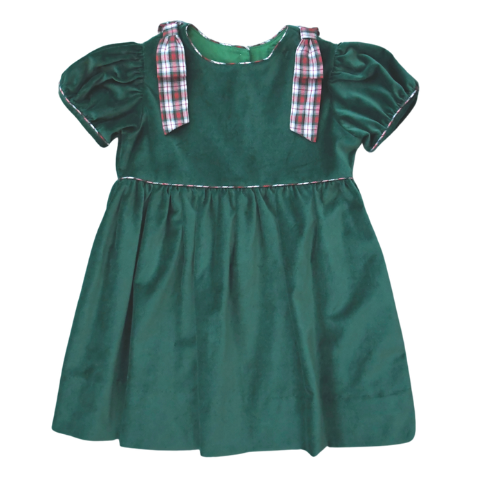 Ellie Dress in South End Spruce Velvet