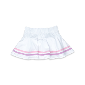 Callie Skort Pure Coconut with Cotton Candy Pink & Petal Purple