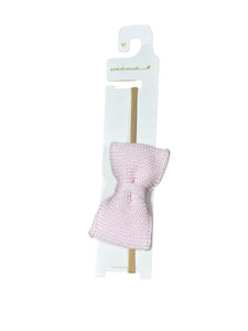 Chic Knit Bow Headband, Baby Pink