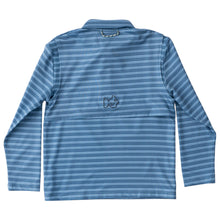 LS Pro Performance Polo, Bluefin and Powder Blue Stripe