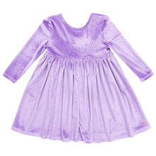 Girls Velour Steph Dress Lavender