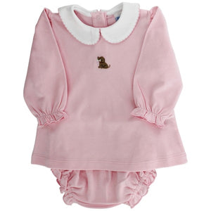 Girls Puppy Dog Bloomer Set