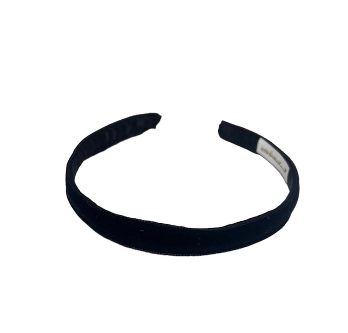 Single Velvet Headband, Black