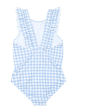 Oasis Blue Gingham Ruffle One Piece