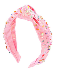 Pink Sprinkle Knot Headband