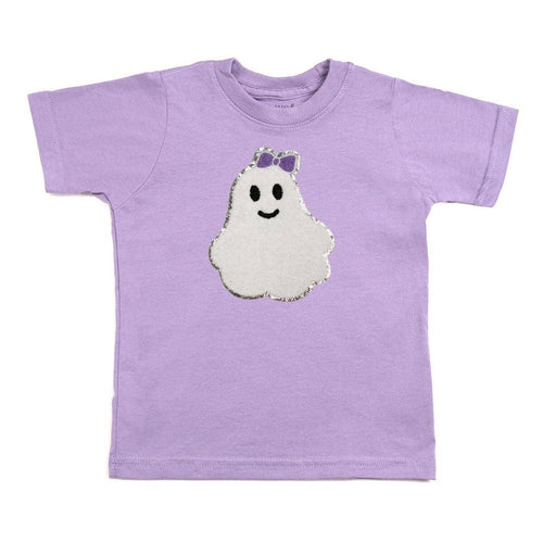 Girly Ghost Patch Halloween Short Sleeve T-Shirt