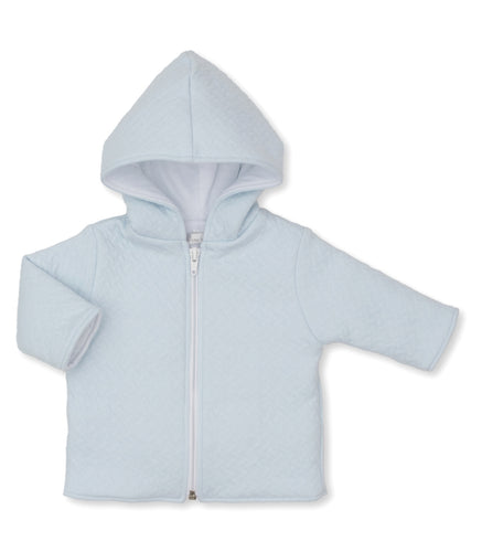 Light Blue Classic Jacquard Zipper Jacket