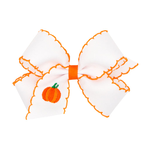 Medium Pumpkin Moonstitch Bow