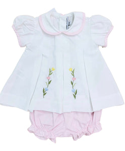 Girl Embroidered Tulip Set