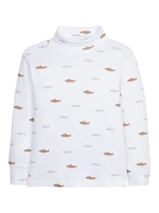 Fish Printed Turtleneck