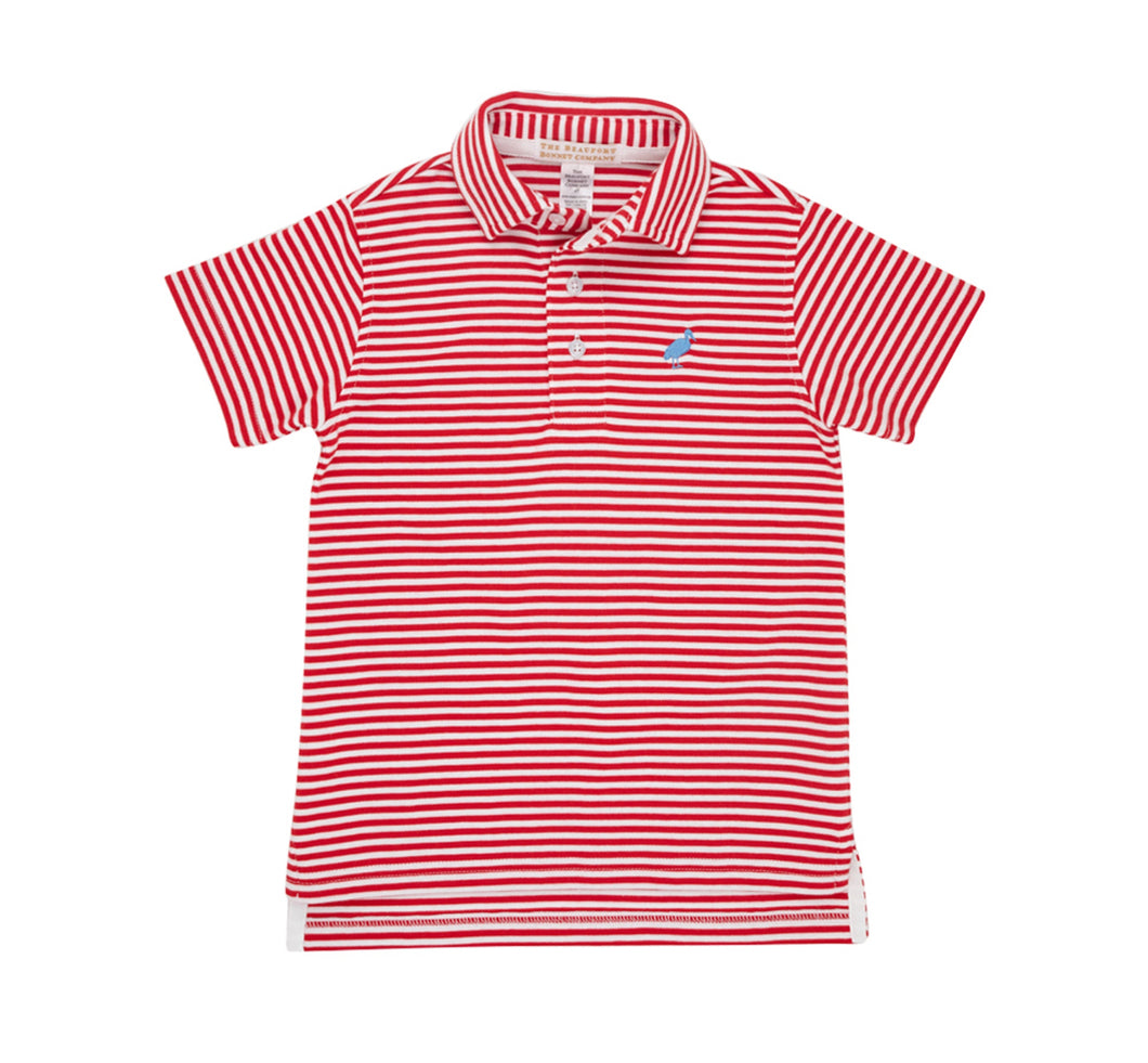 Prim & Proper Polo Richmond Red Stripe