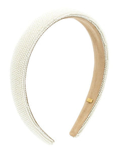 thin full pearl headband