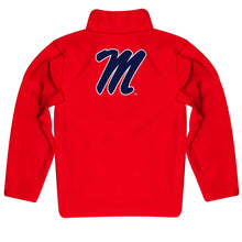 Ole Miss Rebels Solid Red Quarter Zip Pullover Sleeves