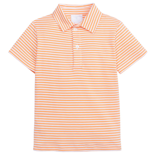 Short Sleeve Polo - Orange Stripe