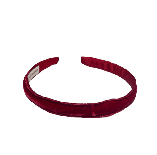 Single Velvet Headband, Red