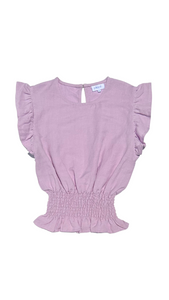 Cille Top Lilac Linen