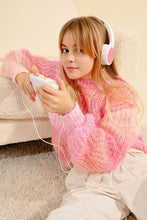 Girls Knitted Sweater, Pink