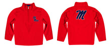 Ole Miss Rebels Solid Red Quarter Zip Pullover Sleeves