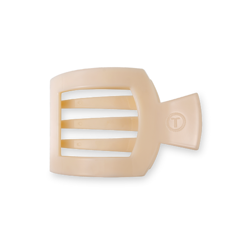 Almond Beige Small Flat Square Clip