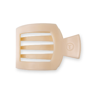 Almond Beige Medium Flat Square Clip