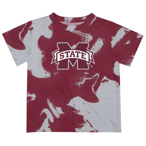 Mississippi State Bulldogs Marble Boys Maroon T-shirt