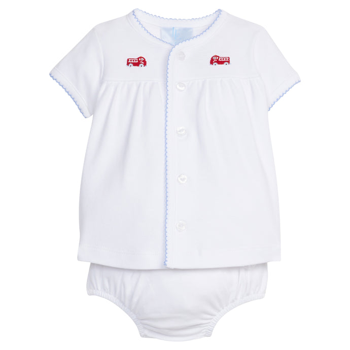 Pinpoint Layette Knit Set